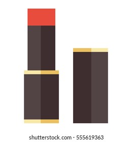 Red lipstick vector illustration.