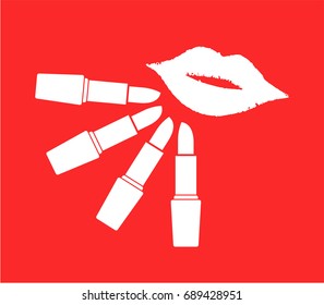 red lipsticks illustration