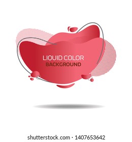 Red Liquid background. Isolated gradient waves. Fluid design. Modern vector illustration. Abstract liquid shape  