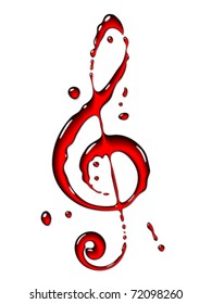 Símbolo rojo líquido de clavo
