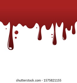 Red Liquid Drip On Wall Vector Stock Vector (Royalty Free) 1575821155