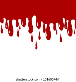 Red Liquid Drips Flows On Wall Stock Vector (royalty Free) 1316057444 