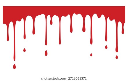 Red Liquid Drips Illustration für Horror und Halloween Design