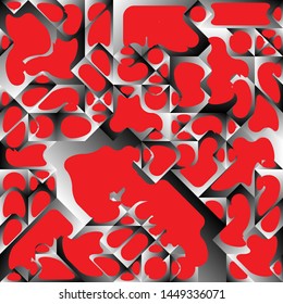 Red Liquid Geometric Background Design, Fluid Gradient Geometric Backdrop Shapes Art Composition, Futuristic Minimal Design Poster, Abstract Fest Creative Template