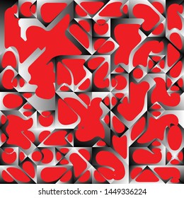 Red Liquid Geometric Background Design, Fluid Gradient Geometric Backdrop Shapes Art Composition, Futuristic Minimal Design Poster, Abstract Fest Creative Template