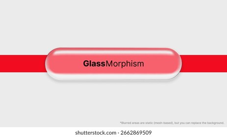 Elemento vetorial de morfismo de vidro líquido vermelho sobre fundo branco e vermelho brilhante para tecnologia e design moderno.