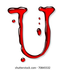 Red liquid letter