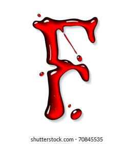Red liquid letter
