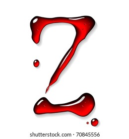 Red liquid letter
