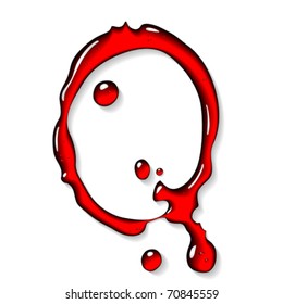 Red liquid letter