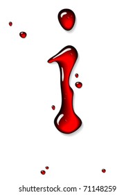 Red Liquid Letter