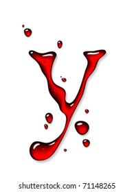 Red liquid letter