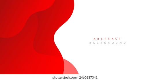 Red liquid wave abstract background with white space for text and message. template design	