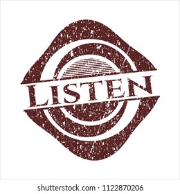 Red Listen rubber seal