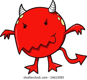 Red Little Devil Vector Illustration Stock Vector (Royalty Free) 14613583