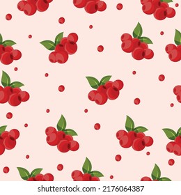 La pauta de frutos rojos sin soldadura es muy seductora. Ilustración vectorial.