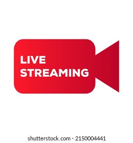 Red live buttons on a white background. Live stream symbol for broadcasting or online tv stream