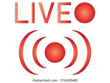 Indicadores rojos en directo sobre fondo blanco.