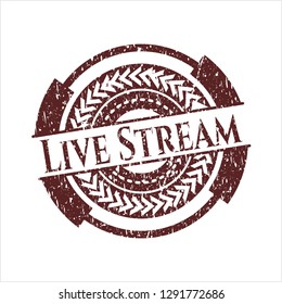 Red Live Stream distress rubber texture