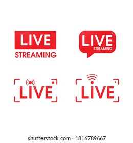 Diseño de iconos de flujo en directo 