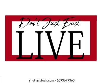 red live text black and white slogan art vector 