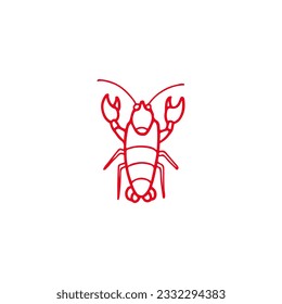 red lobster doodle vector illustration