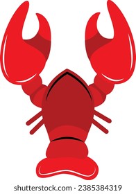 Red Lobster Illustration, Marine Fresh Product