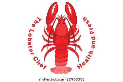 Red lobster logo, Modern flat Lobster, Seafood Icon, Seafood restaurant symbol, Lobster seafood badge, Restaurant logo, Vector Logo, Red lobster, logo template, Isolated on white background,