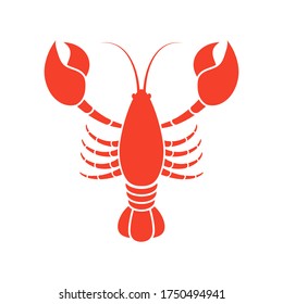 Red lobster vector illustration isolated on white