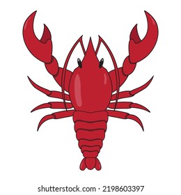 Red Lobster With White Background