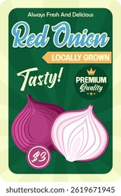 Red Locally Onion Premium Advertisement