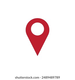 icono de ubicación rojo, pin de ubicación