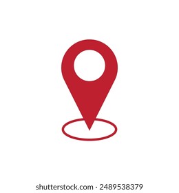 icono de ubicación rojo, pin de ubicación