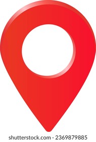 Red Location Icon Symbol illustration