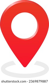 Red Location Icon Symbol illustration