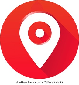 Red Location Icon Symbol illustration