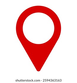 red location icon with transparent background