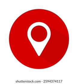 red location icon with transparent background