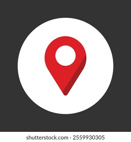 Red Location Mark Icon, for icon design, print, elemment 