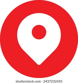 red location mark icon vector illustration.