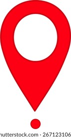 Pino vermelho de localização; Pino GPS, navegação, viagem e ícone de destino