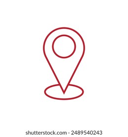 pin de ubicación rojo, icono de ubicación rojo