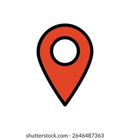 "Red Location Pin Icon eps vetor"