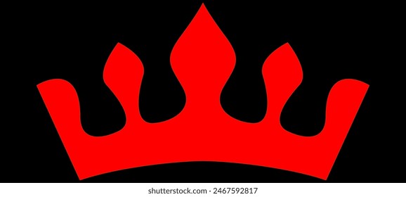 red logo emblem crown vector illustration