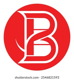 red logo with letter B logo design 