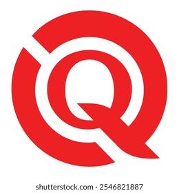 red logo with letter Q logo design 