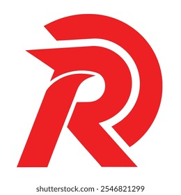 Logotipo rojo con la letra R diseño del logotipo 