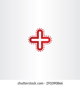 red  logo medical cross icon design