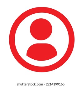 Red logo people and writ background
