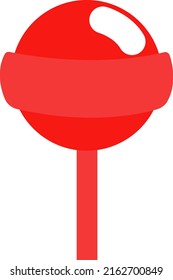 Red lolipop, ilustración, vector sobre un fondo blanco.